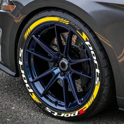 RimStrike – 3D Tire Decal Set – Yellow / 1 PACK(4 PCS)