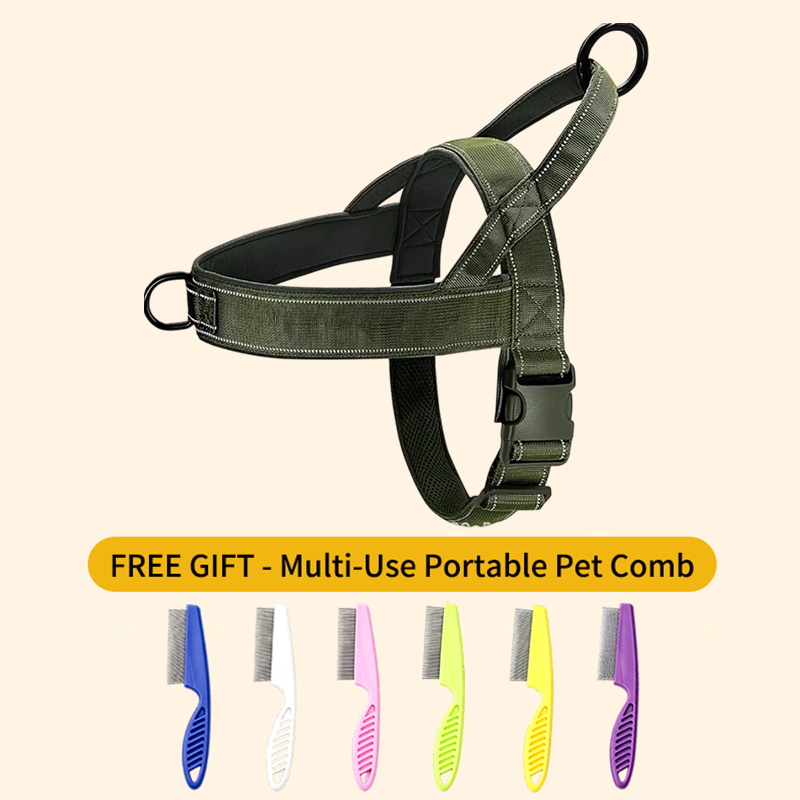 ForceGrip - Tactical Dog Harness with Control Handle – Olive Green / S / BUY 1