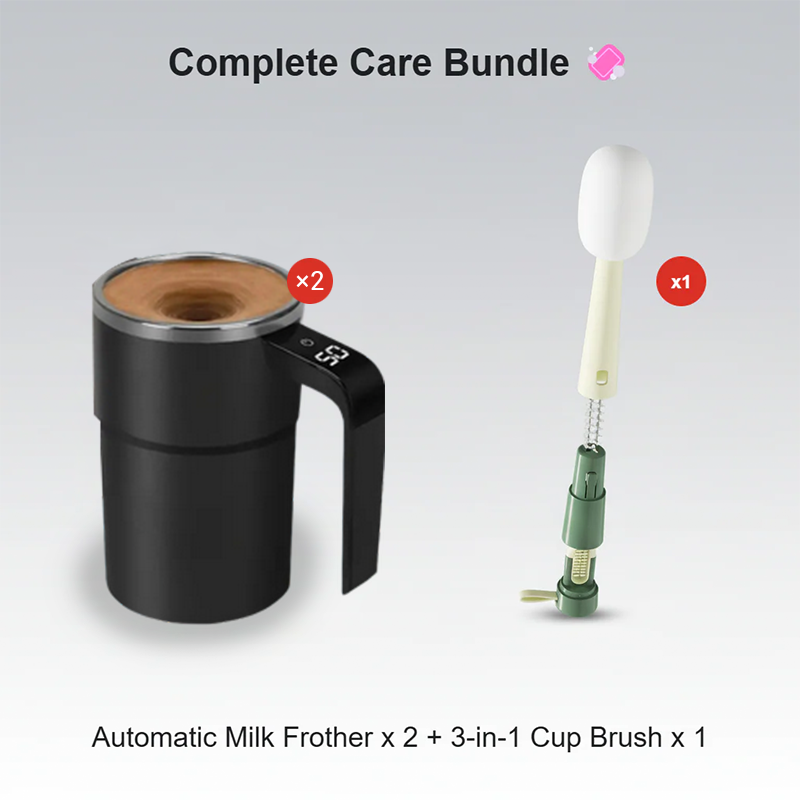 SilkWhip – Smooth Milk Frother – Blender + Cleaning Brush Set / Buy 1