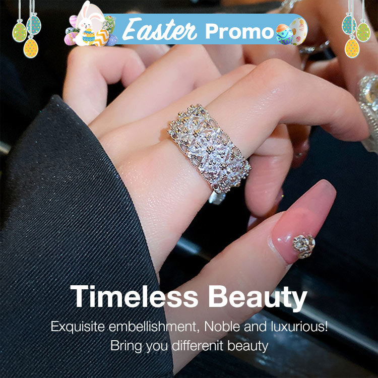 BloomVera – Certified Moissanite Flower Statement Ring – image 5