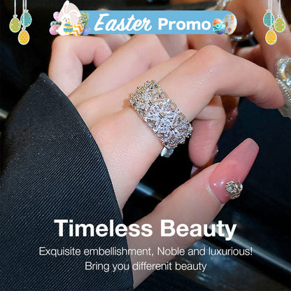 BloomVera – Certified Moissanite Flower Statement Ring – image 5