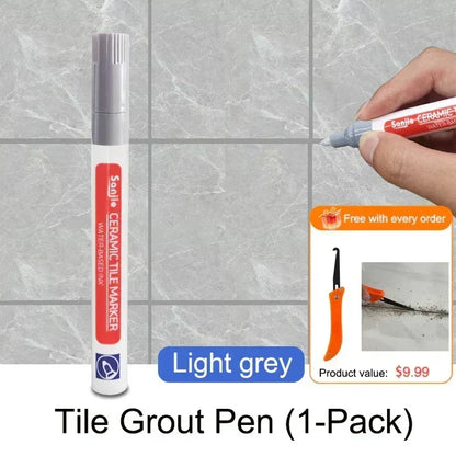 MouldShield – Anti Mould Ceramic Tile Joint Pen – Light grey / Without Mold Remover Spray