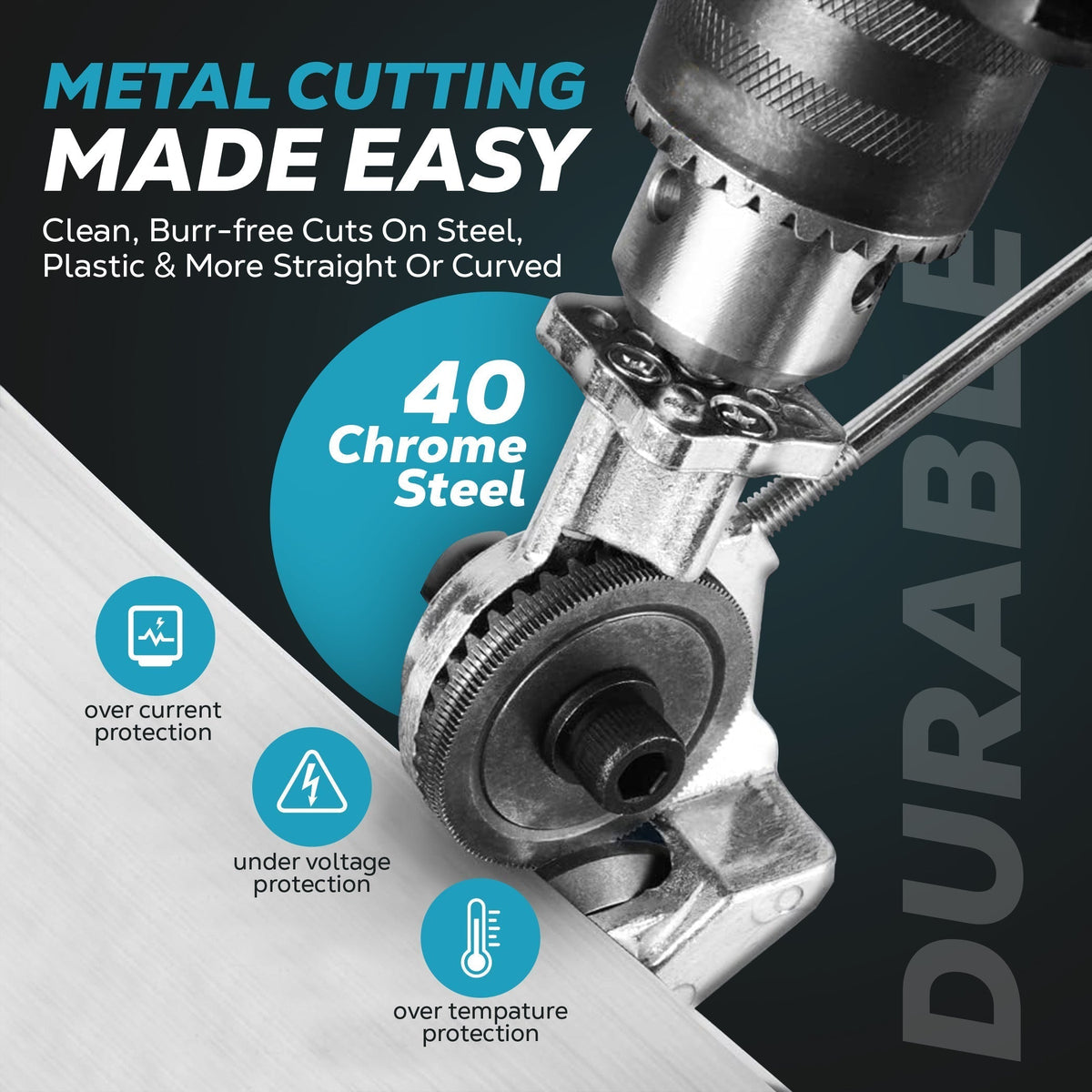 Drillshear – Electric Drill Metal Cutter Attachment – image 2