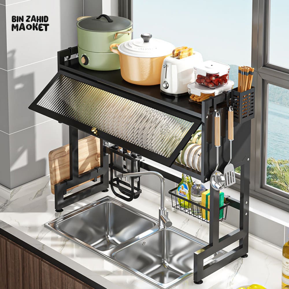 ClearNest – Transparent Kitchen Dishes Rack Cabinet – image 3