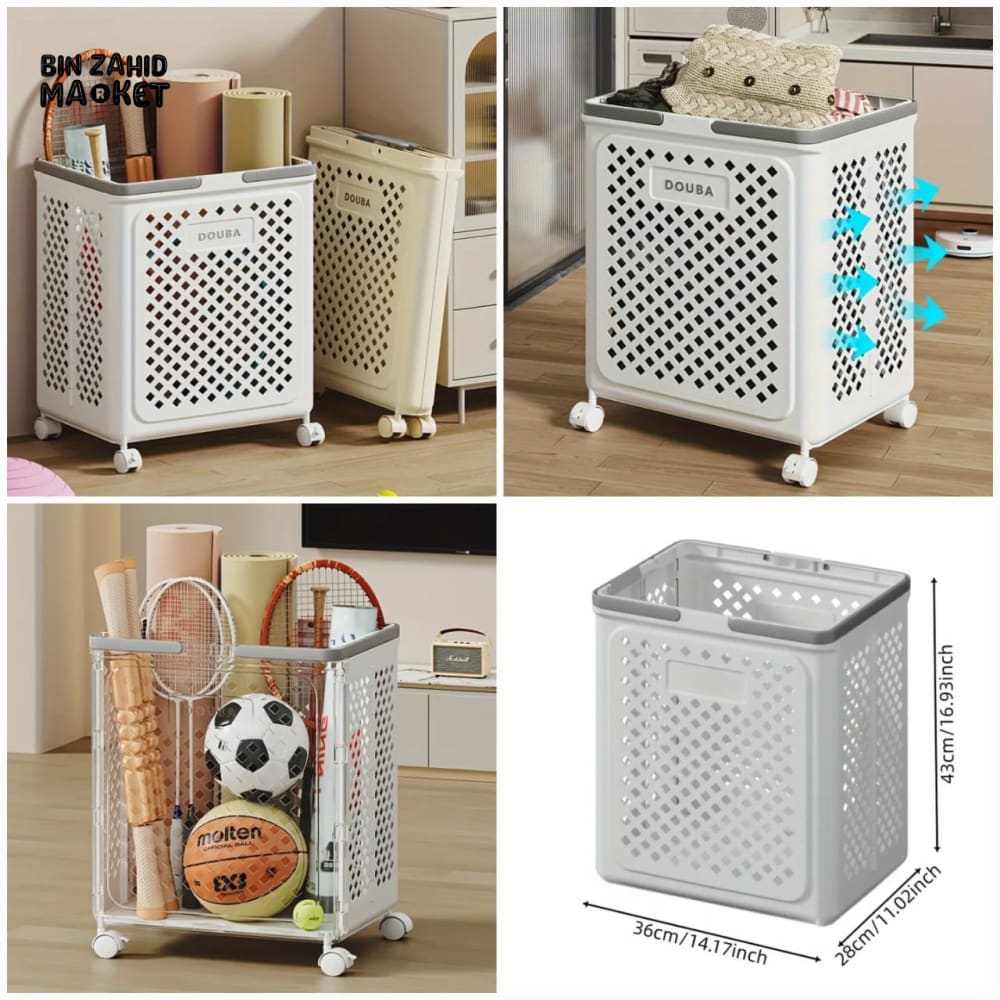 LuxorMove – Foldable Rolling Laundry Basket – image 2
