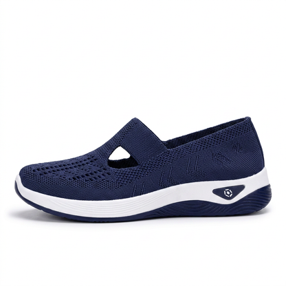 Pebble — Slip-On Walking Shoes with Rocker Sole – Navy / 34