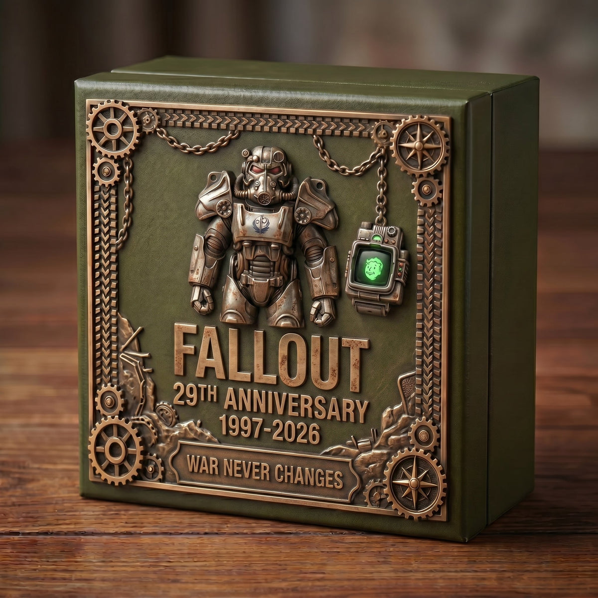 NukaRelic – Fallout Collectible Charm Keyring – Exquisite Gift Box