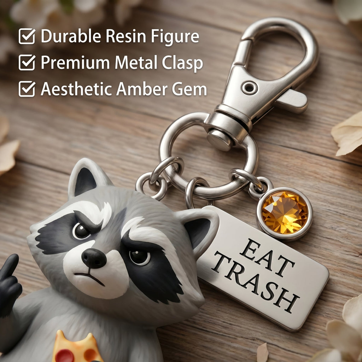MoodPanda – Funny Trash Panda Keychain – image 6