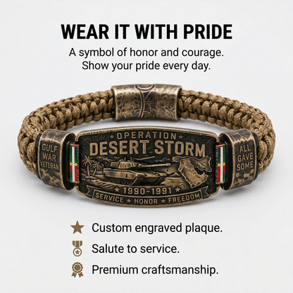 DesertHonor – Veteran Tribute Paracord Bracelet – image 9