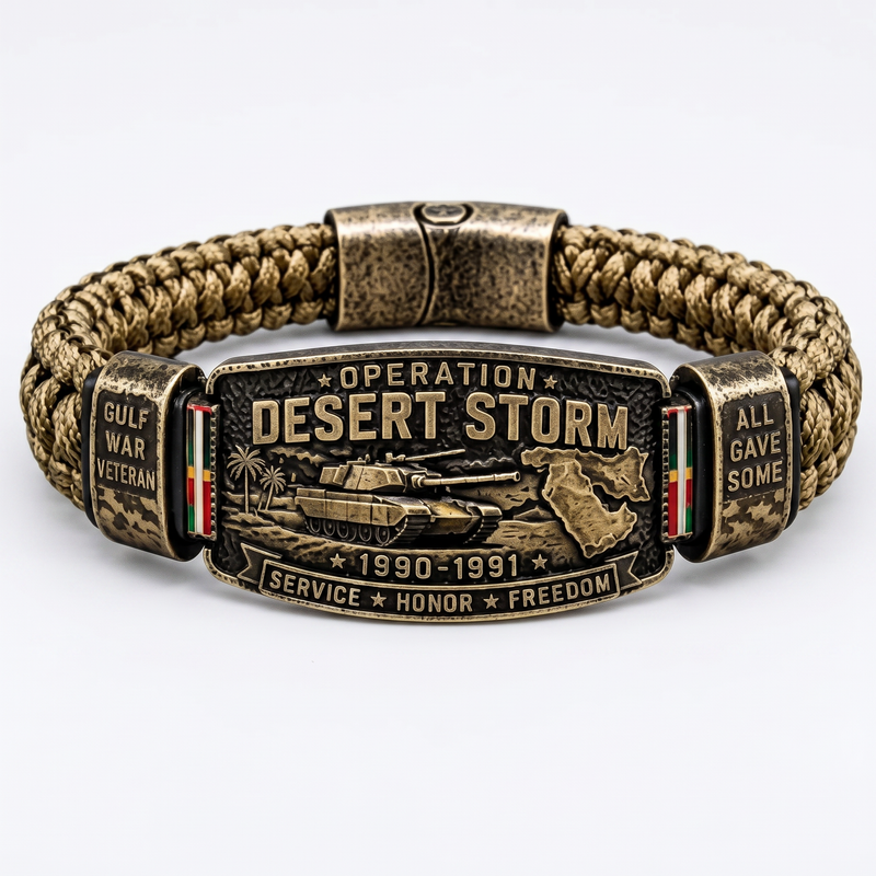DesertHonor – Veteran Tribute Paracord Bracelet – Buy 1