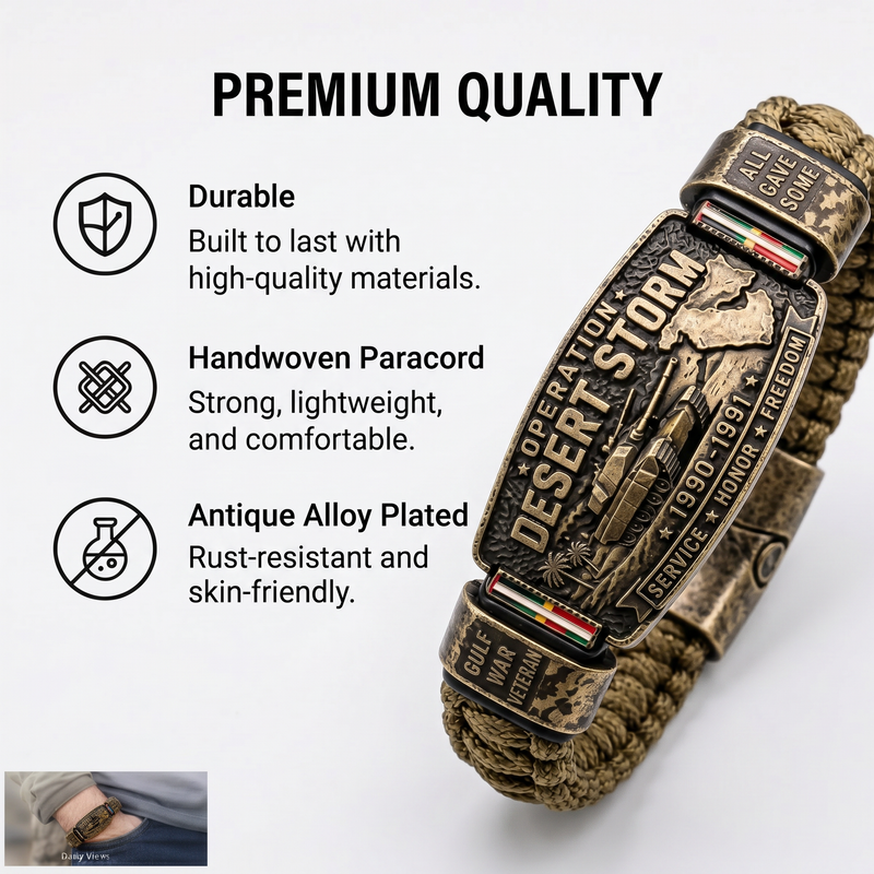 DesertHonor – Veteran Tribute Paracord Bracelet – image 8