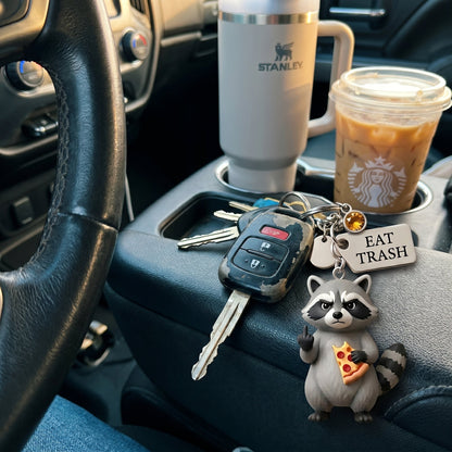 MoodPanda – Funny Trash Panda Keychain – image 8