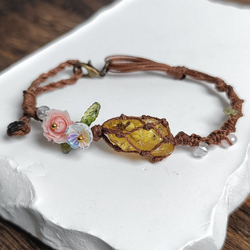 LumiWeave – Customizable Mesh Weave Bracelet Gift – Yellow