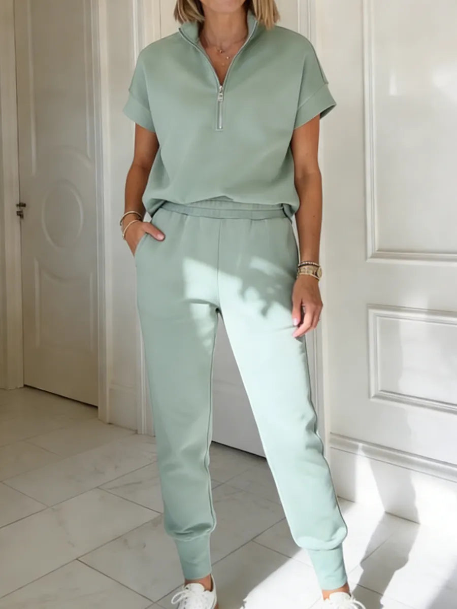 CozyMove – Comfort Travel Two-Piece Set – Green / S