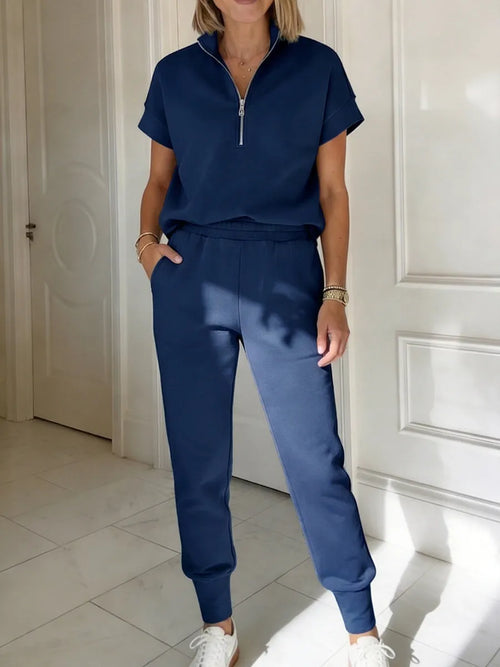 CozyMove – Comfort Travel Two-Piece Set – Navy / S
