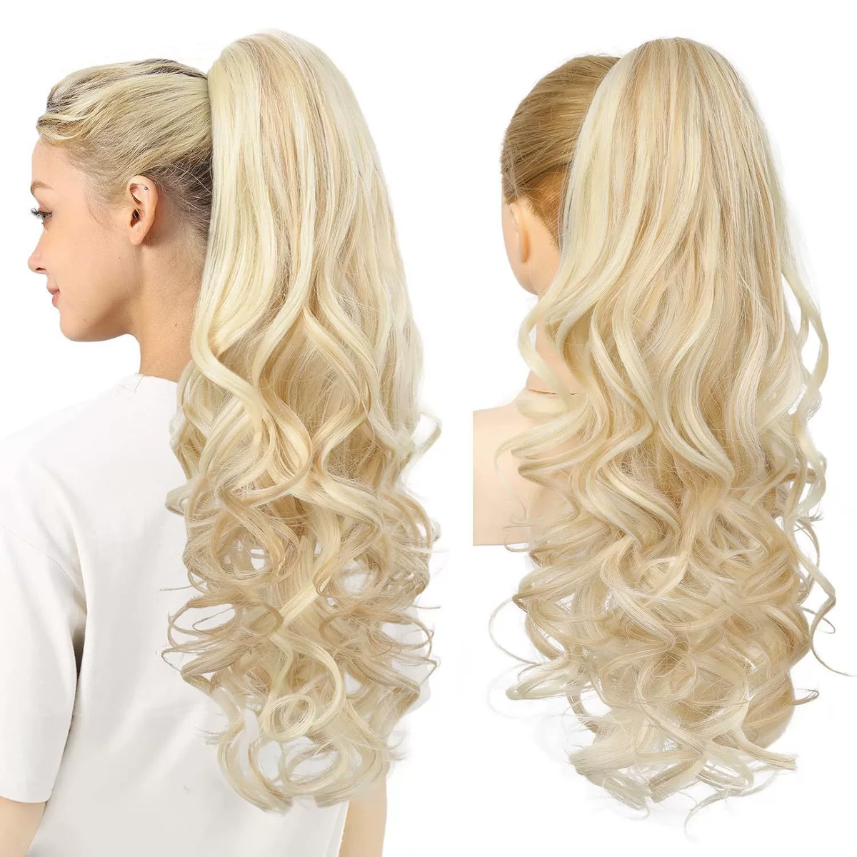 LunaLocks – Glamorous Wave Ponytail Extension – Dirty Blonde / No comb