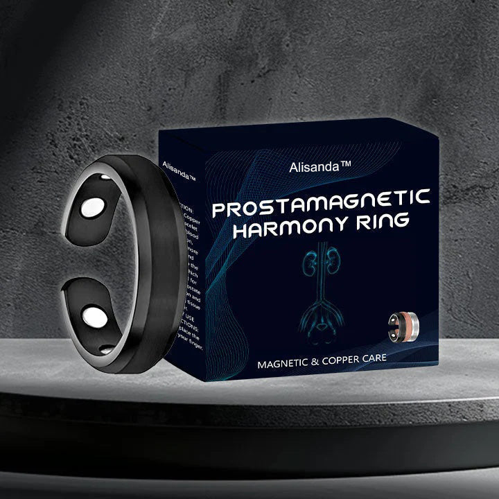 Aurisana – Elegant Prosta-Inspired Magnetic Fashion Ring – Black