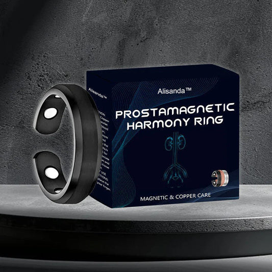 Aurisana – Elegant Prosta-Inspired Magnetic Fashion Ring – Black
