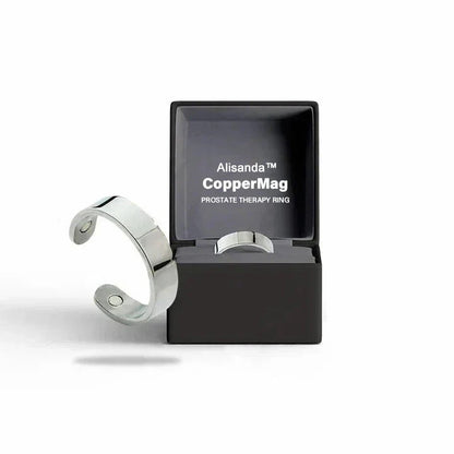 Aurisana – Elegant Prosta-Inspired Magnetic Fashion Ring – Silver