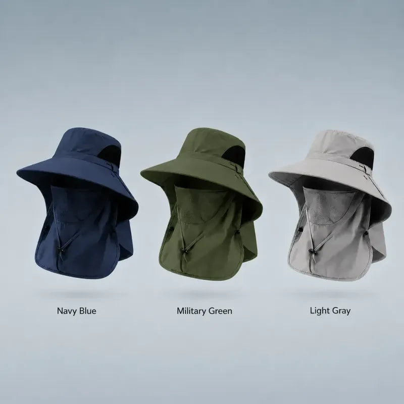 SunShield – UV Protection Hat – Buy 3 Save Off 60% (Navy Blue + Military Green + Light Gray)