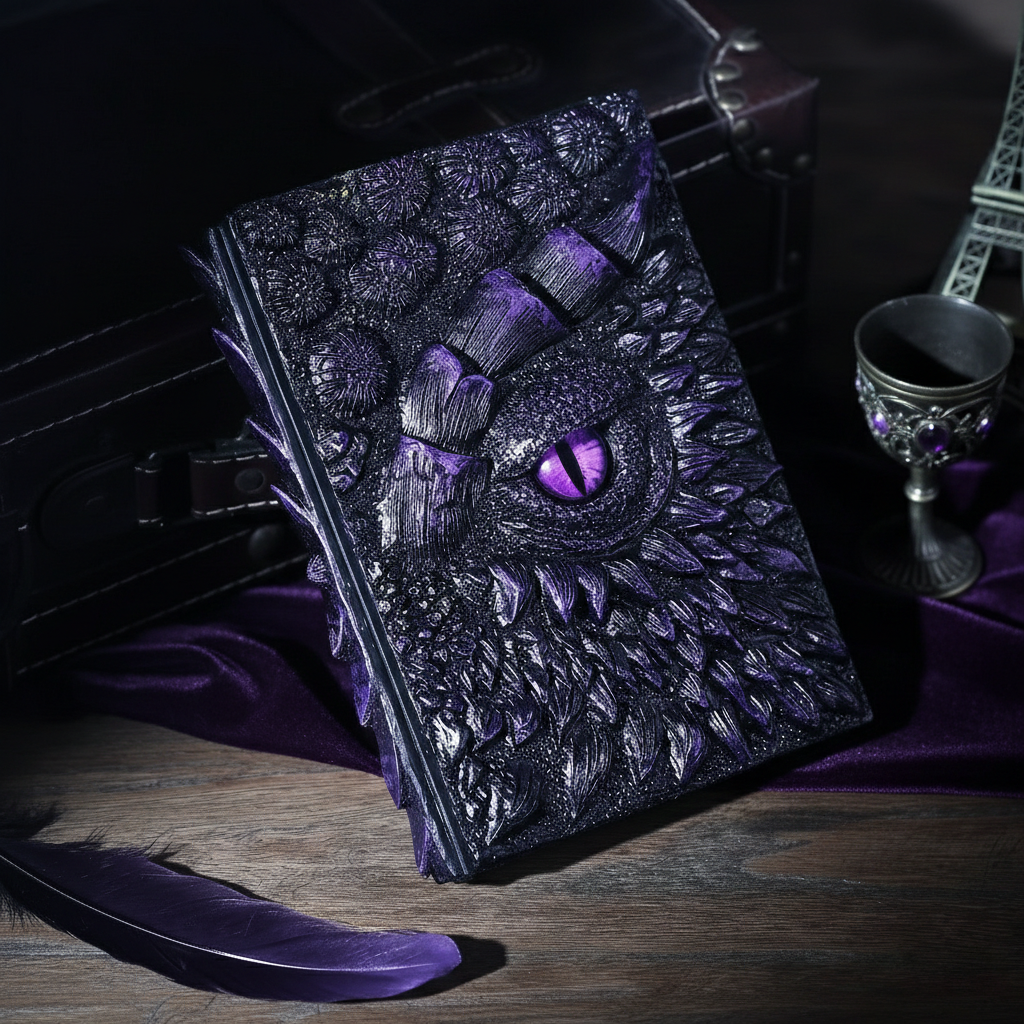DragonScript – Fantasy Adventure Writing Journal – Amethyst Purple / Buy 1