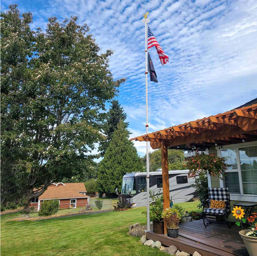 SolarGlory – Telescopic Flagpole with LED Light – image 2