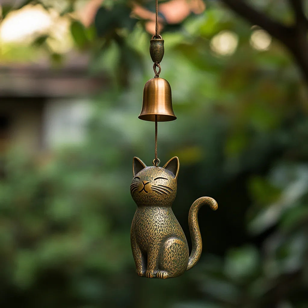 ChimeWhiskers – Cat Wind Chime Gift for Mother’s Day – D