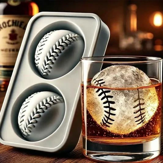 FrostLeague – Baseball Ice Maker Mold – Gray / 2-Chamber