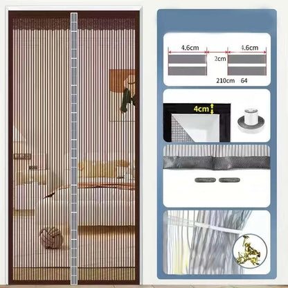 MagnetShield - Reinforced Magnetic Mosquito Net Curtain – Brown / 120*200cm