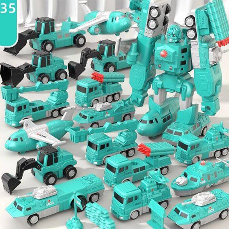 RoboForge – Magnetic Build & Transform Toy – Military Series (35 pieces)