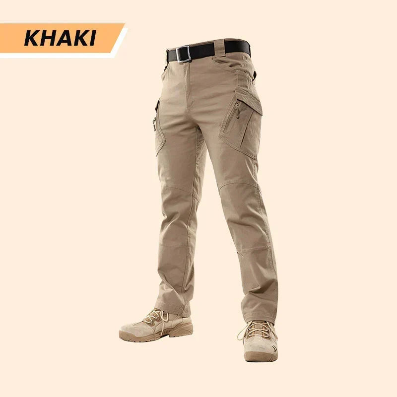 IronStride – Multi-Purpose Tactical Utility Pants – Khaki / S(30"-32" WAIST) / Beltless version