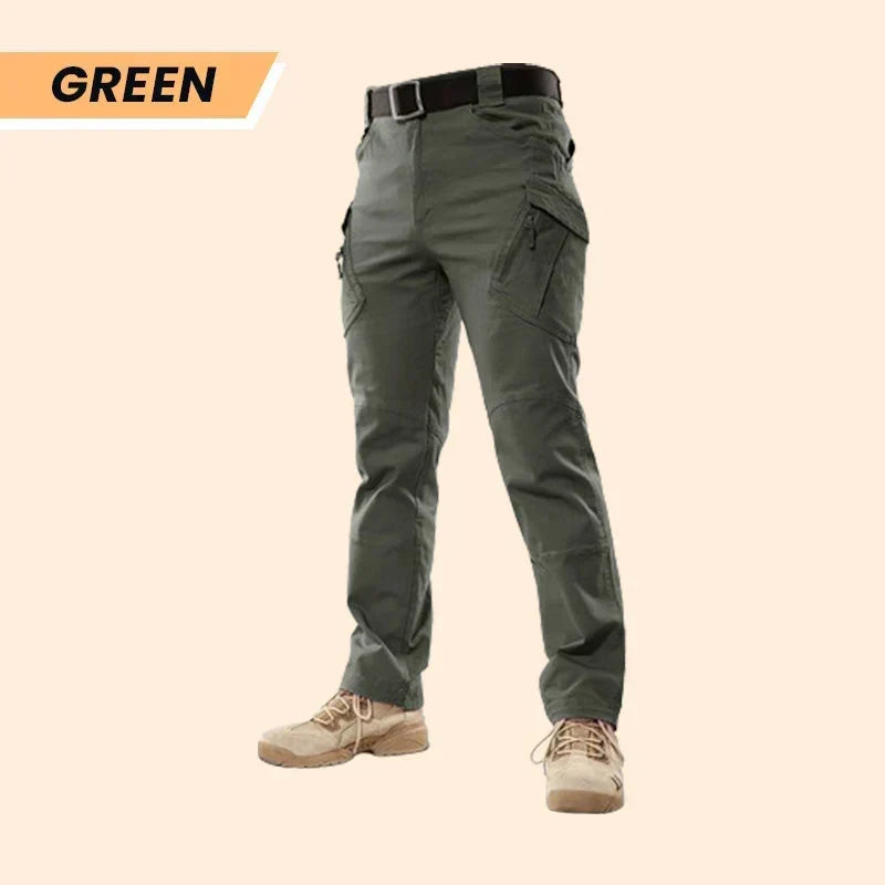 IronStride – Multi-Purpose Tactical Utility Pants – Green / S(30"-32" WAIST) / Beltless version