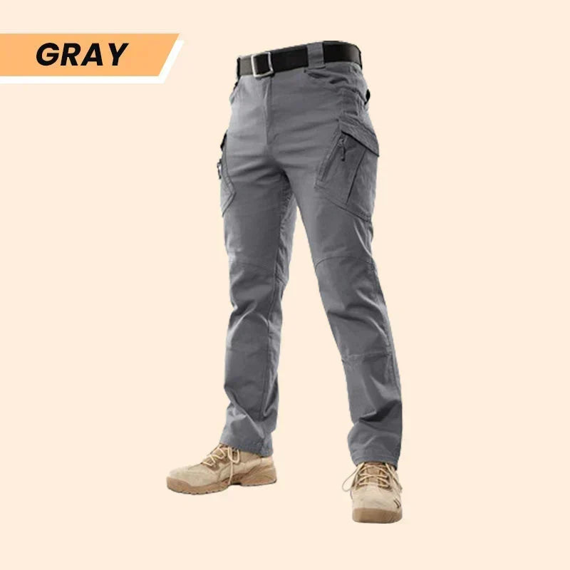 IronStride – Multi-Purpose Tactical Utility Pants – Grey / S(30"-32" WAIST) / Beltless version