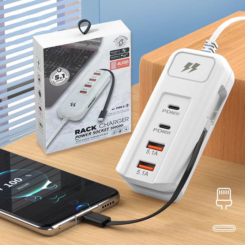 PowerHub – 66W Fast Charging Socket (2PD+2USB) – Buy 1