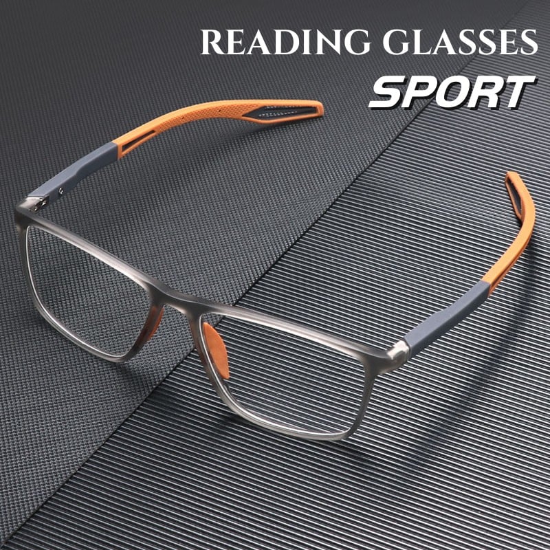 VisionFlex | Ultra-Light Presbyopic Sports Glasses – Glasses Only / Orange / '+0.00 /  No diopter