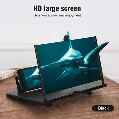 ScreenMax – 3D Phone Amplifier + Big Screen Viewing – 12 inches (HD quality) / Black