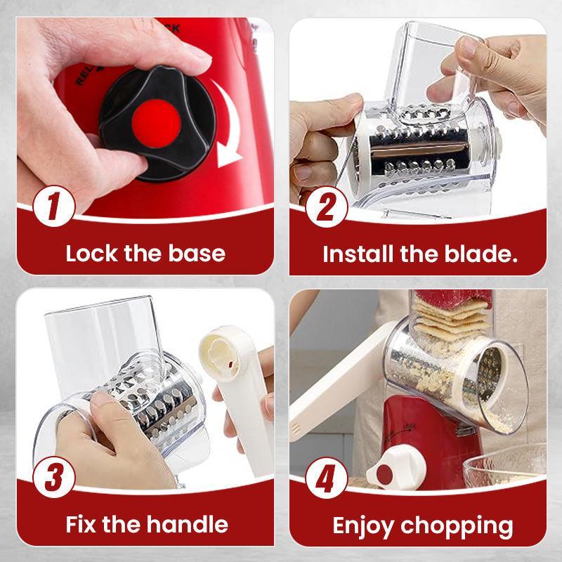 SliceForge – Multifunctional Manual Rotary Grater & Chopper – image 8