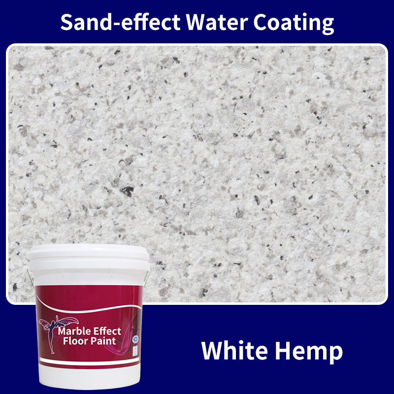 CrystalCoat – Premium Epoxy Floor Finish – (Sand-effect Water Coating) White Hemp / 1 Barrel