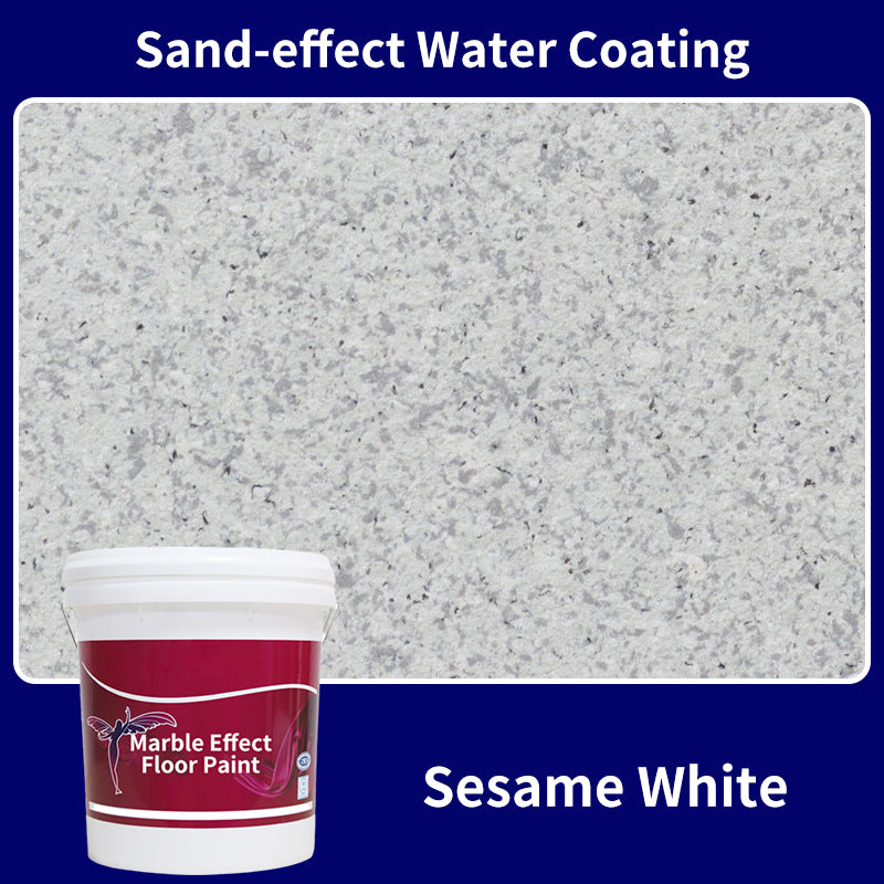 CrystalCoat – Premium Epoxy Floor Finish – (Sand-effect Water Coating) Sesame White / 1 Barrel