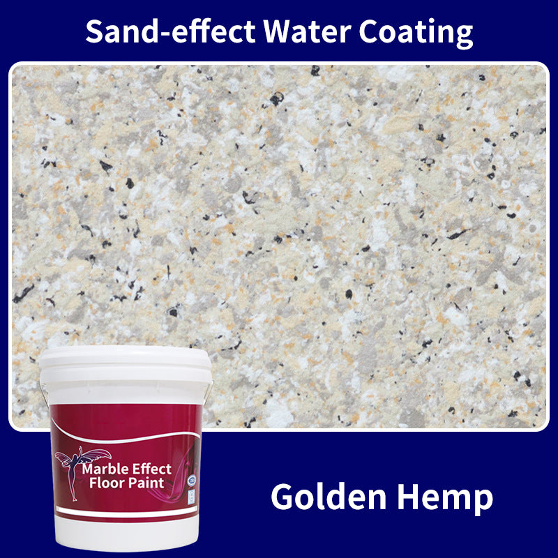 CrystalCoat – Premium Epoxy Floor Finish – (Sand-effect Water Coating) Golden Hemp / 1 Barrel