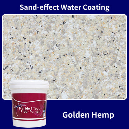 CrystalCoat – Premium Epoxy Floor Finish – (Sand-effect Water Coating) Golden Hemp / 1 Barrel