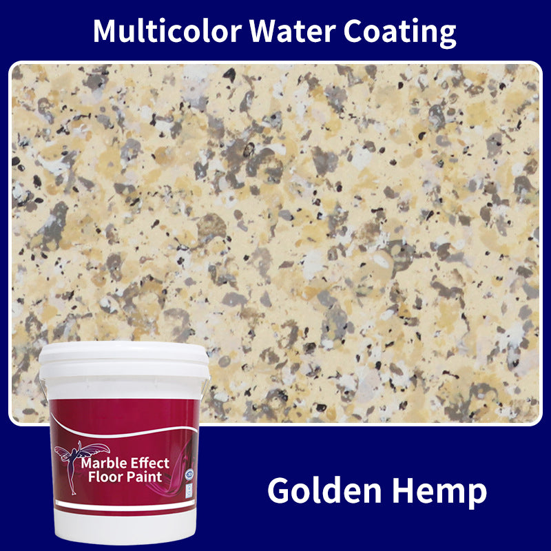 CrystalCoat – Premium Epoxy Floor Finish – (Multicolor Water Coating) Golden Hemp / 1 Barrel