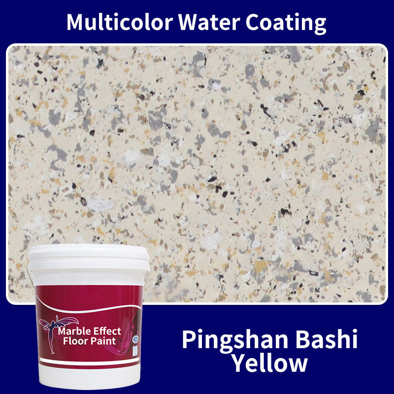 CrystalCoat – Premium Epoxy Floor Finish – (Multicolor Water Coating) Pingshan Bashi Yellow / 1 Barrel