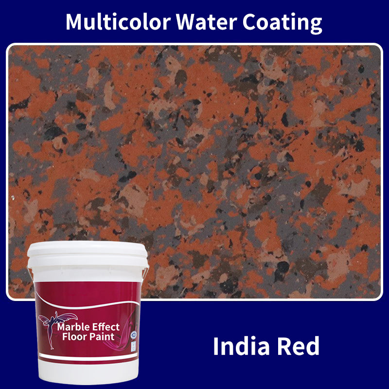 CrystalCoat – Premium Epoxy Floor Finish – (Multicolor Water Coating) India Red / 1 Barrel