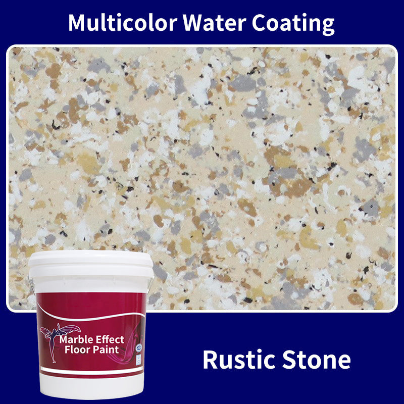 CrystalCoat – Premium Epoxy Floor Finish – (Multicolor Water Coating) Rustic Stone / 1 Barrel
