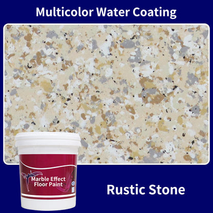 CrystalCoat – Premium Epoxy Floor Finish – (Multicolor Water Coating) Rustic Stone / 1 Barrel