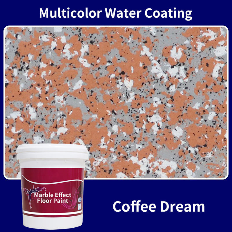 CrystalCoat – Premium Epoxy Floor Finish – (Multicolor Water Coating) Coffee Dream / 1 Barrel