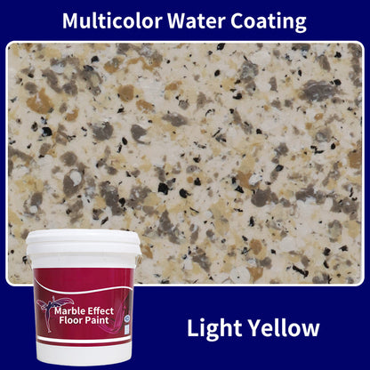 CrystalCoat – Premium Epoxy Floor Finish – (Multicolor Water Coating) Light Yellow / 1 Barrel