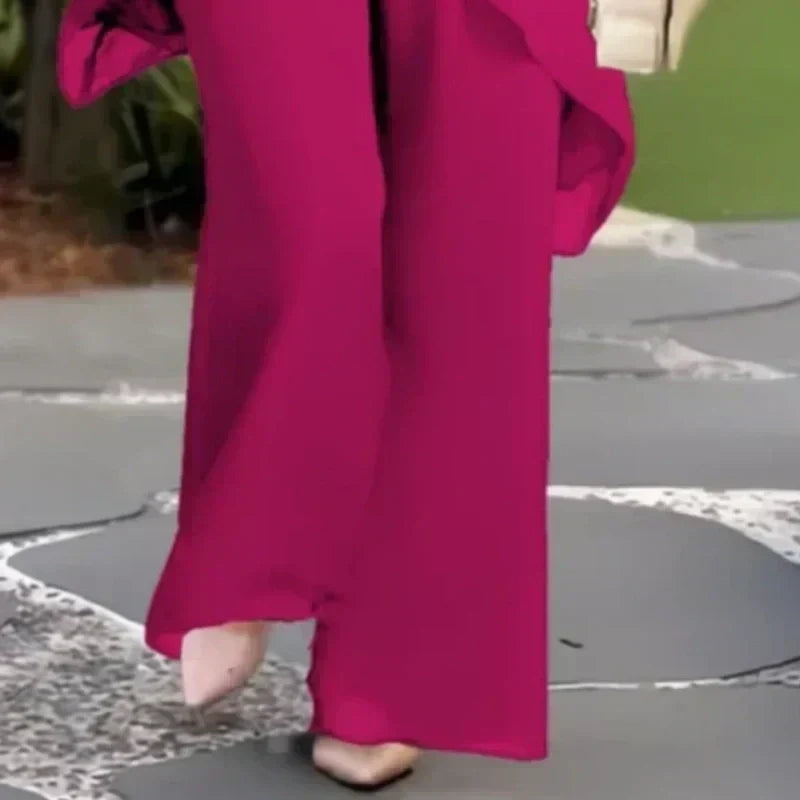 AuraChic – Irregular Hem Top & Elegant Pants Set – image 5