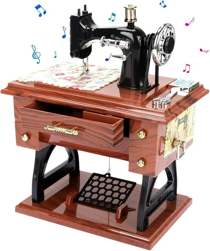 SewMelody – Wooden Sewing Machine Music Box – BUY 1 / Without Gift Bag